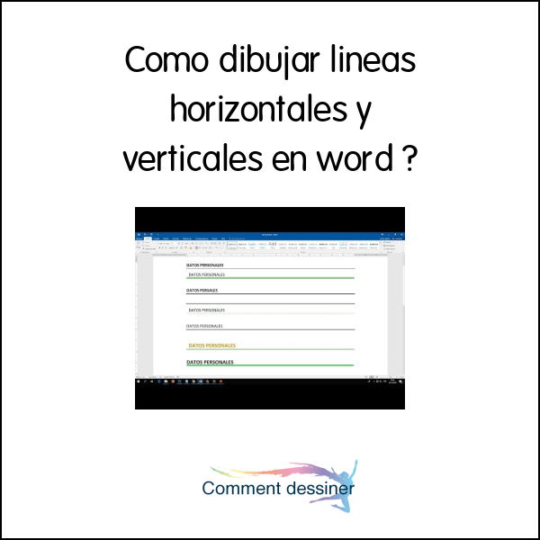 Como dibujar lineas horizontales y verticales en word